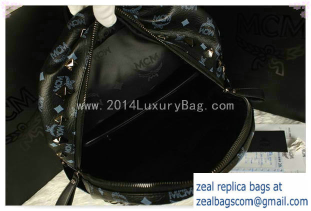 High Quality Replica MCM Stark Backpack Jumbo in Calf Leather 8100 Black